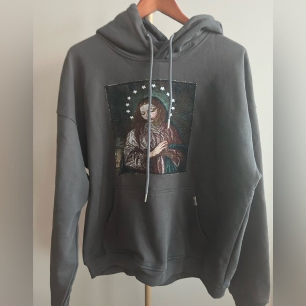 1/4 Made Virgin Mary Tapestry Hoodie Oversized Heavyweight Unisex XS